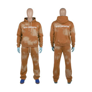 Conjunto de Sudadera con Capucha y Pantalones Jogger Acampanados para Hombre, Diseño Personalizado, Ecológico, Estilo Oversize con Lavado Ácido y Detalles Delanteros - Product Image 4