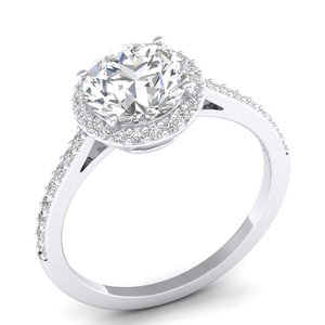 Anillo de Moissanita de 1.97 Quilates con Certificado REYES GRA, Plata de Ley 925, Chapado en Oro Blanco de 14K, Joyería Fina para Compromiso y Boda - Product Image 2