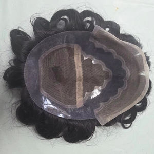 Peluca de Cabello Humano Virgen Taz Hair BD, Estilo Bollywood, Prótesis Capilar Suave de Cabello Indio para Hombres, Toupee Remy - Product Image 1