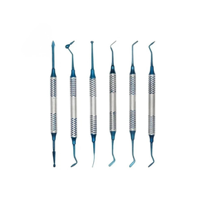 ชุดอุปกรณ์ทำฟัน 2 ชิ้น ไม้พายเรซินคอมโพสิตสำหรับอุดฟัน หัวคู่ ชุบไทเทเนียม อุปกรณ์เสริมสำหรับทันตแพทย์ เครื่องมือทำความสะอาดและอุดฟัน - Product Image 3