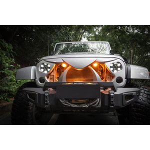 Griglia Anteriore Nera Opaca per Halloween per Jeep Wrangler Rubicon Sahara Sport JK/JKU 2007-2018 - Product Image 2