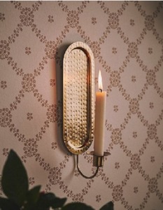 Wall-Mounted Iron <b>Candle</b> <b>Holder</b> Set with Two Taper <b>Candles</b> for Home Decoration - Product Image 3