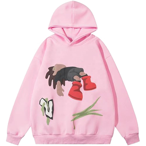 Sweat-shirt à capuche en tissu doux à séchage rapide, avec impression en relief, couleur personnalisée, design tendance, idéal pour les tenues décontractées, en vente. - Product Image 6