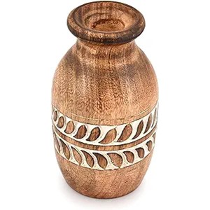Vases et pots à fleurs en bois de manguier, fabrication sur mesure, vente en gros |   Aqdus Saleem Inde - Product Image 6