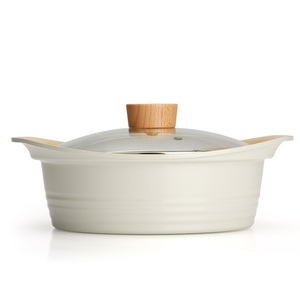 BASIC IH LOW CASSEROLE (LOW POT) 22CM - Basic Ceramic pot series PFOA-free ceramic Easy-clean nonstick <b>cookware</b> - Product Image 1