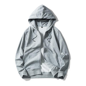 Sudadera con capucha de algodón de diseño para parejas, estilo cárdigan, con cremallera completa personalizada - Product Image 3