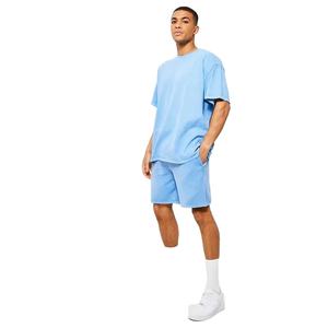 Ensembles d'été en gros Nouveaux hommes Ensembles de shorts décontractés à manches courtes T-shirt Shorts solide Survêtement Vêtements pour hommes Ensembles 2 pièces - Product Image 1