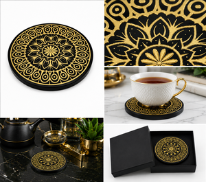 Custom Tea Coaster Printed Wooden Drink Coaster | Personalized Table Coaster | Premium MDF Cup Holder Coaster | drink coaster - Product Image 5