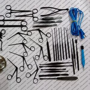 Kit de micro-chirurgie auriculaire avancée pour tympanoplastie, 43 pièces, finition noire, en acier inoxydable, instruments microchirurgicaux ORL, certifié CE - Product Image 4