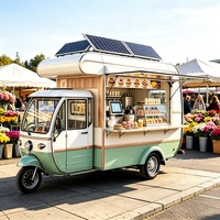Nouveau tricycle motorisé pour la livraison de nourriture avec boîte de transport et conteneur isotherme pour les services de livraison
