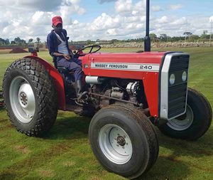 Fairly Used Massey Ferguson MF 240 50HP Wheel <b>Tractor</b> with Pump Pressure Vessel Motor Plough and Sun Canopy - Product Image 4