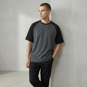 Unisex Casual Raglan Sleeve 100% Cotton Jersey 200g <b>Silk</b> Screen Printed Blank Solid Quick Dry Lightweight T-<b>Shirt</b> for <b>Men</b> - Product Image 3