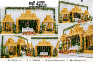 Decoración Tradicional del Mandap para Bodas en el Templo de Tirupati, Compre Decoración Personalizada del Mandap Manavarai de Estilo Tradicional del Sur de la India - Product Image 6