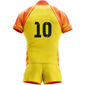 Uniforme de rugby élégant, short imprimé par sublimation, taille élastique, tissu respirant antibactérien, haute qualité, personnalisable à l'avant - Product Image 6