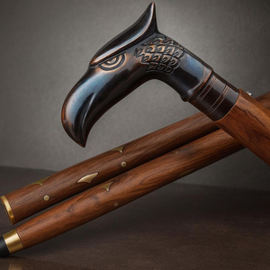 Bastón de Madera con Cabeza de Águila Tallada, Bastón Decorativo de Madera para Hombres y Mujeres, Estilo Vintage - Product Image 5