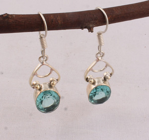Natural Lapis Lazuli Drop Earrings 925 Sterling Silver Vintage Style Party Jewelry for Women's/Unisex - Product Image 5
