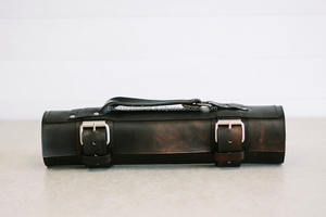 Étui de luxe pour couteaux de chef en cuir pleine fleur, durable, anti-odeur, portable, organiseur de rangement pour outils de cuisine LSKR-0014 - Product Image 3