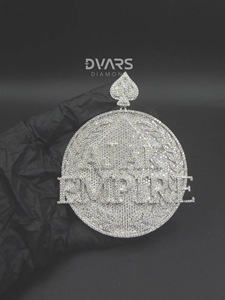Moissanite Medallion Hip Hop Pendant 925 Silver Moissanite Custom Letter Pendant Fully Iced Out Round <b>Disc</b> Custom Name Pendant - Product Image 1