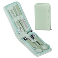 Juego de Manicura de Acero Inoxidable 7 en 1, Lujoso, Premium y Duradero |   Kit de cuidado de uñas portátil multifuncional para manos, rostro y pies