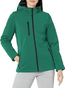 Chaqueta de Forro Polar Azul Marino para Mujer, con Cierre Completo, Cuello Alto, Tejida en Poliéster, Transpirable, para Otoño - Product Image 4