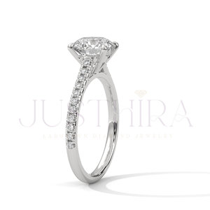 925 Sterling Silver <b>Ring</b> For Women Solitaire Round Cut Diamond <b>Ring</b> for Everyday Wear Office Use And Wedding Elegant Gift - Product Image 4