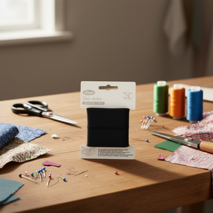 Fascia elastica Ilan 30 mm x 1 m nera per cucito e artigianato - Product Image 3