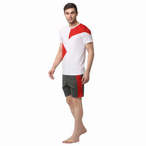 Conjunto de verano para hombre de alta calidad, camiseta informal nueva y pantalones cortos, camiseta de manga corta, pantalones cortos sólidos y transpirables, conjunto de 2 piezas para hombre - Product Image 4