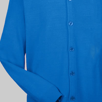 Cardigan en tricot élégant haut de gamme pour homme, col en V, patchwork en laine/nylon, boutonné, idéal pour l'hiver