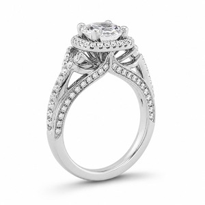 Premium Cushion Cut E Color Lab Diamond Engagement <b>Ring</b> 925 <b>silver</b> IGI Certified unisex <b>Solitaire</b> Fine Jewelry - Product Image 4