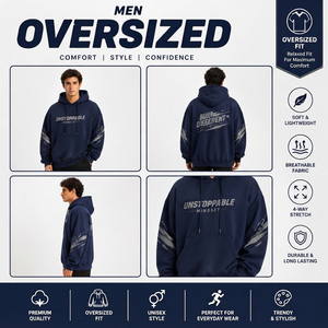 Men Oversized Pullover Hoodie French Terry Hooded Sweatshirt Men Sublimation Printed Winter Wear Pullover Men Sportswear Hoodies - Product Image 5