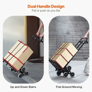 Carrello Saliscale Pieghevole per Carichi Pesanti da 208 kg (460 libbre) con 6 Ruote e Doppia Maniglia, Carriola in Ferro per Traslochi - Product Image 4