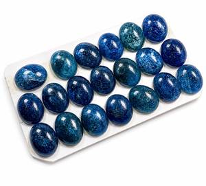 Apatita Neón Natural, Cabujones de Piedras Preciosas Sueltas de Forma Ovalada de 8x10MM, 5 Piezas Listas para Enviar - Product Image 2