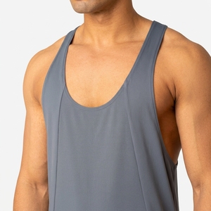 Débardeur personnalisé pour homme en coton gris uni, col en V, décontracté, respirant, tricoté, 100 % polyester - Product Image 5