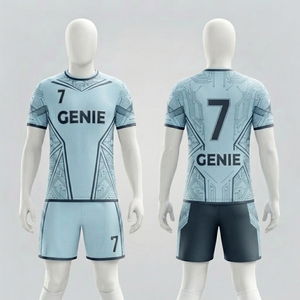 Tissu respirant pour uniforme de football d'entraînement, maillot et short de l'équipe professionnelle de la ligue, conçus avec une grande flexibilité - Product Image 5