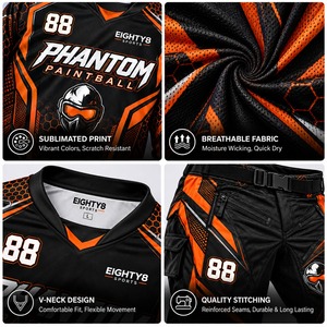 Conjunto de Jersey y Pantalones de Paintball Phantom para Hombre, Sublimado, Manga Larga, Uniforme Deportivo que Absorbe la Humedad - Product Image 3