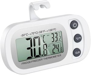 จอแสดงผล LCD เครื่องวัดอุณหภูมิตู้เย็นดิจิตอลความแม่นยำสูงการแจ้งเตือนอุณหภูมิการออกแบบที่กะทัดรัดสำหรับตู้เย็นและตู้แช่แข็ง - Product Image 5