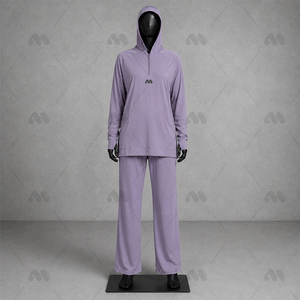 Custom Logo Modest Sportswear Muslim Women Breathable Hooded Zipper Summer Long Sleeve Gym <b>Yoga</b> Activewear <b>T</b>-<b>Shirt</b> - Product Image 6