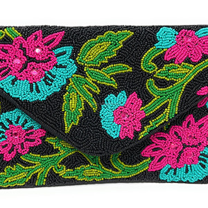 Bolso de Mano Tipo Clutch con Cuentas Florales, Plegable, Resistente, Personalizado, Bandolera, para Eventos Nocturnos, Tipo Sobre, para el Día de San Valentín, Impermeable, Anti-Robo - Product Image 3