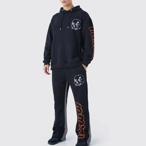 Factory Direct Loose Fit Cotton Tracksuit Sequin Embroidery Acid Wash Custom Design Jogger Set <b>Comfortable</b> Streetwear Clothing - Product Image 6