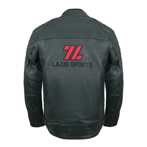 LAZIB SPORTS Ensemble 2 pièces pour homme en cuir véritable, veste et pantalon de moto, coupe-vent, protection respirante, équipement de conduite toutes saisons - Product Image 4