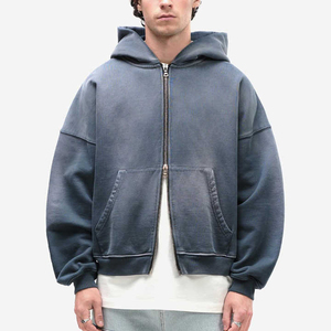 Sweat à capuche délavé à l'acide de haute qualité pour homme, 100 % coton, idéal pour l'hiver, prix abordable, OEM - Product Image 2