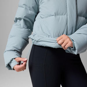 Chaqueta Acolchada Beige para Mujer, Manga Larga, Cierre de Cremallera, Color Sólido, Relleno de Algodón, Térmica, Impermeable, PVC Ecológico - Product Image 6