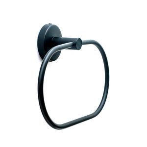 <b>Rectangle</b> Cut Towel Ring Stainless Steel Towel Stand With Black Color Drilling for Decorate Your Bathroom Multipurpose for Gift - Product Image 6
