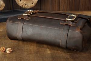 Bolso de Cuero Antiarrugas de Secado Rápido para Hombre, Bolsos Cruzados de Negocios, Bolsos de Hombro Resistentes al Viento, Maletín de Cuero para Portátil de Oficina - Product Image 4