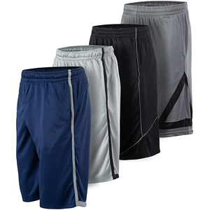 Shorts de baseball pour homme, couleur unie, taille élastique, respirant, en mesh, pour toutes les saisons, coupe classique, taille adulte - Product Image 5