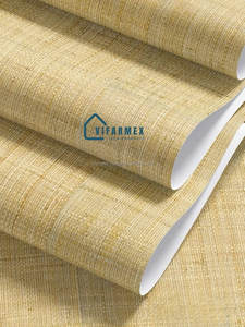 Papier peint en toile de jute texturée écologique - Revêtement mural en fibres naturelles pour les intérieurs - Product Image 5