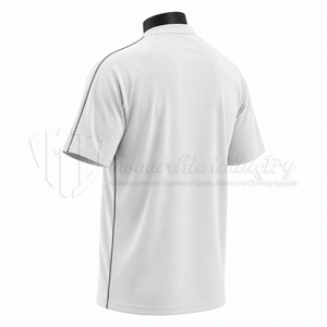 เสื้อฟุตบอลแขนสั้นสีขาวสำหรับผู้ชาย โพลีเอสเตอร์ 100% ระบายเหงื่อได้ดี แห้งเร็ว ทรงสปอร์ต คอกลม แบบสวม - Product Image 4