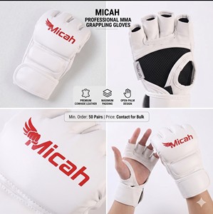 Guantes de Entrenamiento de Artes Marciales y Boxeo Unisex, Ajustables con Cierre de Velcro, de Cuero Sintético Impermeable, Profesionales - Product Image 2