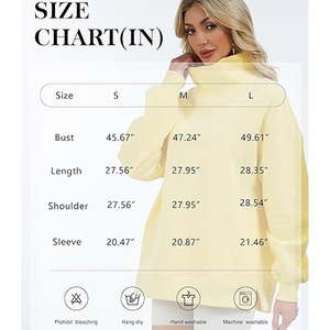 New Style Women Mock Neck Wholesale <b>Turtleneck</b> <b>Sweater</b> Oversize Hoodie Women Sweatshirt Fashion Hoodies for Women - Product Image 5