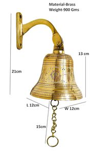 Campana Grande de Latón para Colgar en la Pared, Decorativa para Entrada, Adorno para el Hogar - Product Image 2